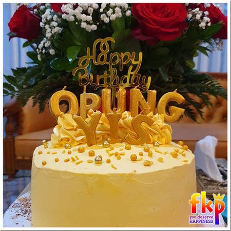 Jual Lilin Huruf Gold Custom Nama Lilin Ultah Custom Hbd Tulisan Emas