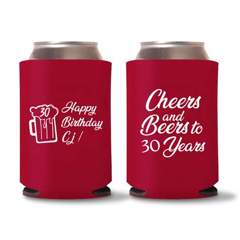 Cheers And Beers To 30 Years Personalized Can Coolers