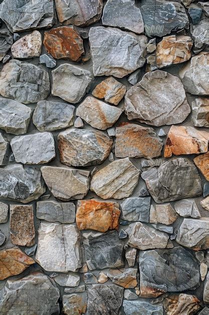 Textura De La Pared De Piedra De Campo De Granito En Bruto Piedra