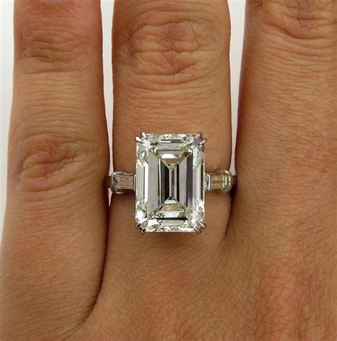 4 Carat Emerald Cut Diamond Ring