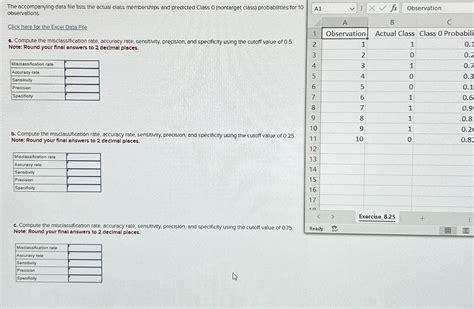 Solved The Accompanying Data File Lists The Actual Class Chegg