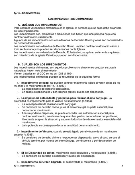 Documento Impedimentos