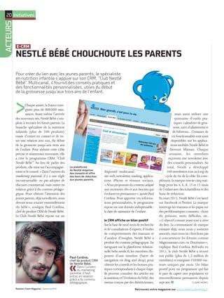 Nestlé Bébé chouchoute les parents Relation Client Mag 2013 PDF