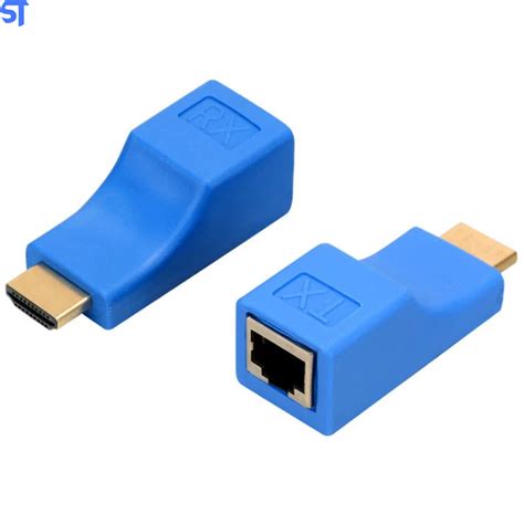 Extensor Hdmi K Metros Via Cabo De Rede Rj Cat E Sobraltech