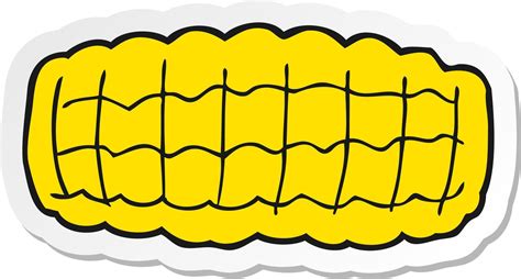 sticker of a cartoon corn cob 10764471 Vector Art at Vecteezy