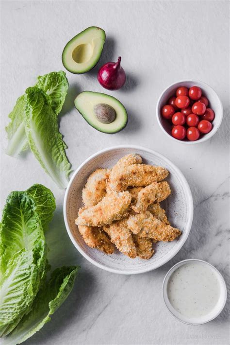 Crispy Chicken Tender Salad Made Easy Laura Fuentes