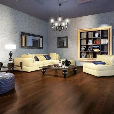 Dark Brown Teak Wood Oak Engineered Flooring Finish Type Matte For