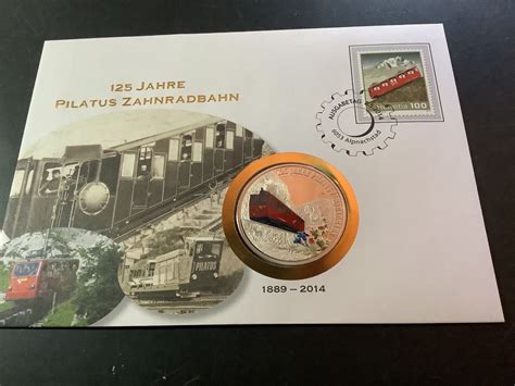 Numisbrief 125 Jahre Pilatus Zahnradbahn 1889 2014 Kaufen Auf Ricardo