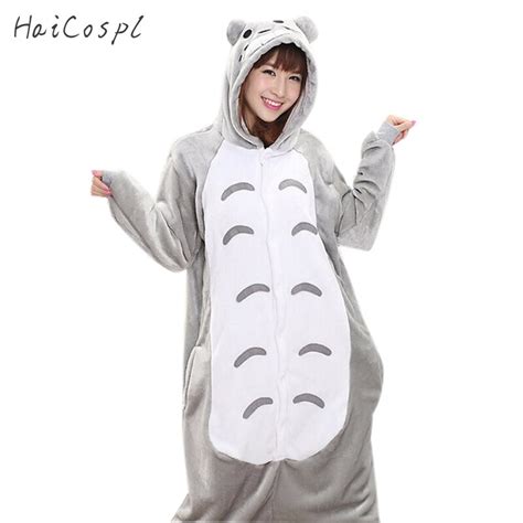 Totoro Kigurumi Onesie Mulheres Anime Cosplay Gato Bonito Flanela