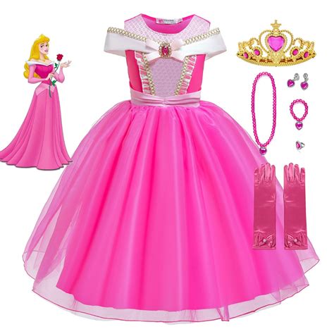 Bella Durmiente Aurora Princesa Vestido Niños Disney Disfraz Cosplay