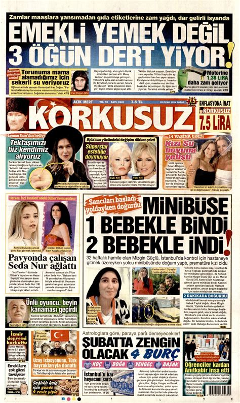 Korkusuz Gazetesi Korkusuz Man Et Oku Haberler Ocak