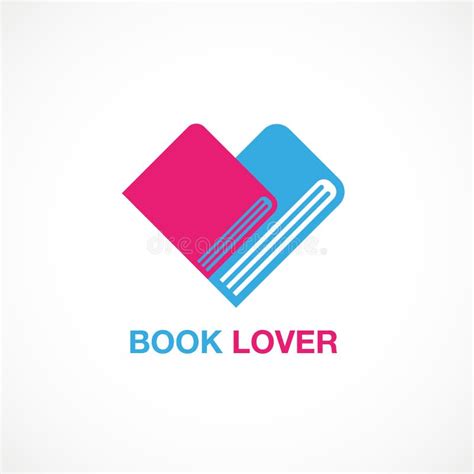 Book Lover Icon Flat Design Logo Vector Stock Vector Illustration