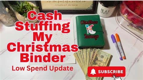 Cash Stuffing My Christmas Binder Low Spend Update Save With Me