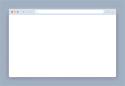 Browser Window Blank Web Interface Mock Screen Internet Webpage Mockup