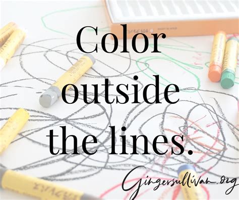 Color Outside The Lines Ginger M Sullivan