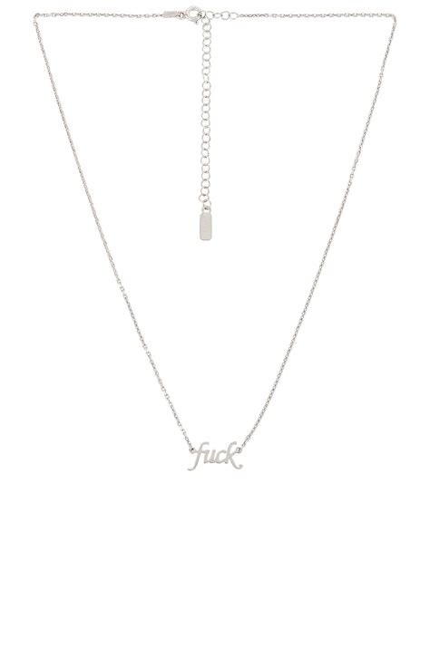 Natalie B Jewelry Fuck Necklace In Silver REVOLVE