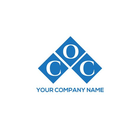 COC letter logo design on WHITE background. COC creative initials ...