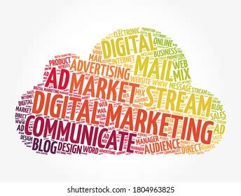 Digital Marketing Word Cloud Collage Business Stock Vector Royalty