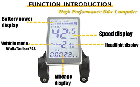 Fockety Ebike Lcd Display Meter V V V V Waterproof Electric