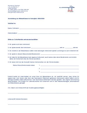 Ausf Llbar Online Gymnasium Ettenhei Fax Email Drucken Pdffiller