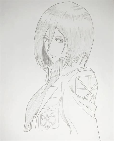 Mikasa Attack on Titan - Anime drawing - pencil - Anime Character Drawing, Manga Drawing, Figure ...