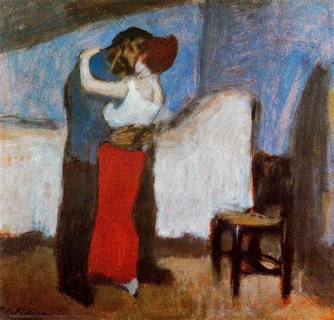 Paintings Reproductions The Kiss By Pablo Picasso Inspired By