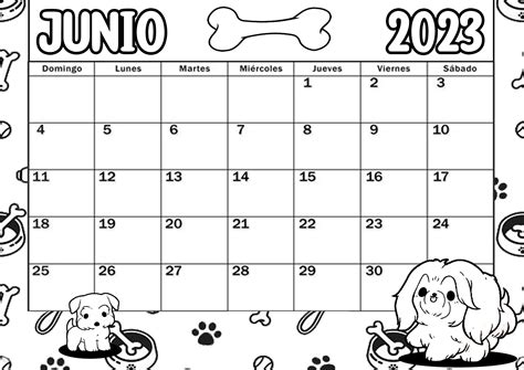 Junio 2023 Imprimir Y Colorear Calendario Dibujando Con Vani