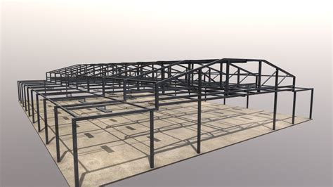 Construction Prop Steel Building Frame Buy Royalty Free D Model By