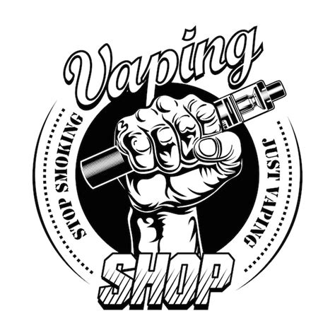 Ilustração em vetor mão pf vaper Mão masculina segurando um cigarro