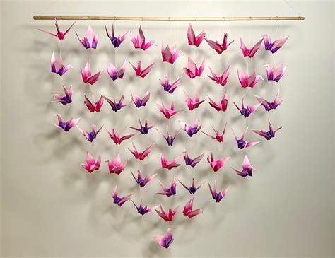 Origami Cranes Wall Hanging Etsy