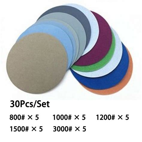 Sanding Discs Silicon Carbide Waterproof Sandpaper Wet Dry Hook