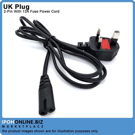 Uk Plug 2 Pin With 13a Fuse Power Cord