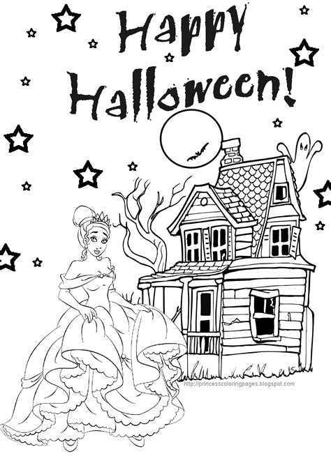 Disney Princess Halloween Coloring Pages - Coloring Home