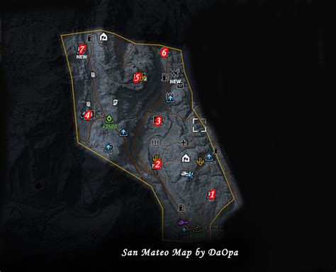 Ghost Recon Wildlands San Mateo Map