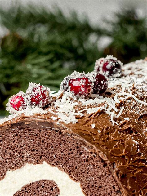 Christmas Yule Log Cake Buche De Noel Drive Me Hungry