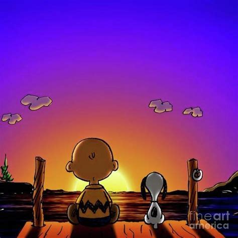 Charlie And Snoopy Poster Digital Art By Michael Toney Pixels