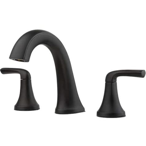 Pfister Ladera 8 In Widespread Double Handle Bathroom Faucet In Matte Black Lf 049 Lrbb The