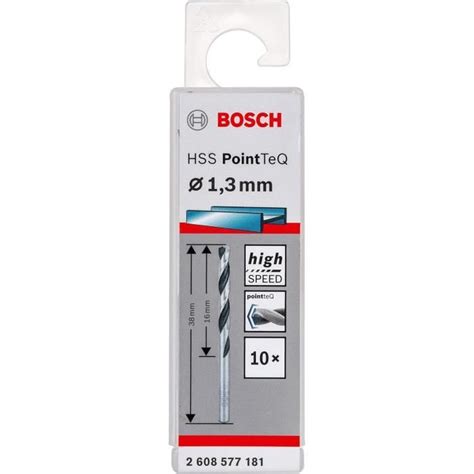 Bosch Professional 10X Forets Hélicoïdaux Hss Pointteq Pour Métal 1 3