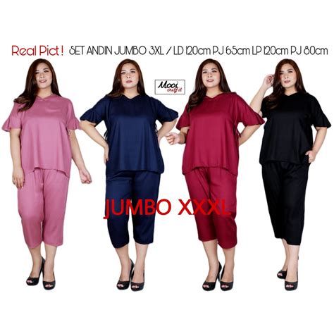 Jual Setelan Andin Setelan Pendek Jumbo Setelan Wanita Jumbo