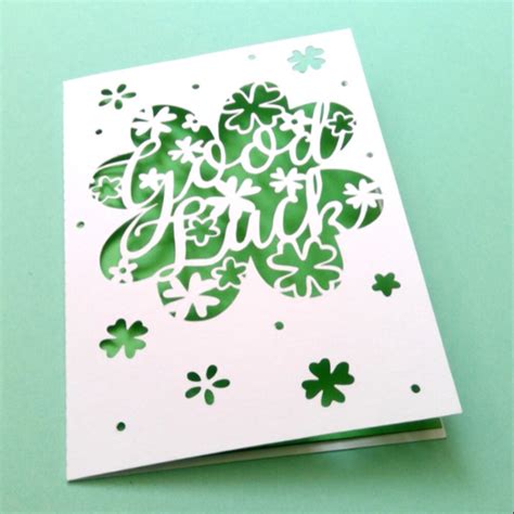 Good Luck Card Cutting File Svg Dxf Fcm