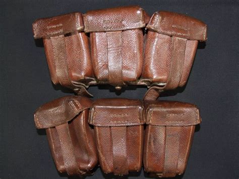 Ww1 German Ammunition Pouches Dated 1915 Matching Pair A Very Good In General Other