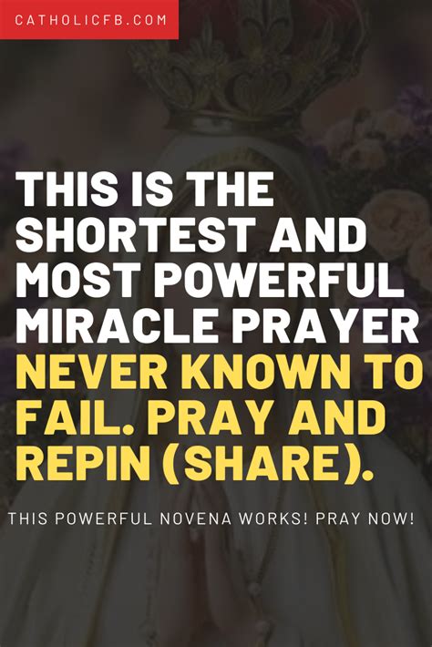 The Powerful Miracle Prayer Given By Jesus To All Catholics And It Never Fails Artofit