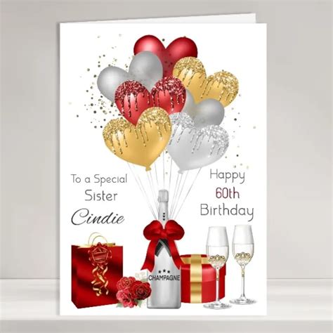 Personalised Birthday Card For Her Woman Female Large A Greeting Cards