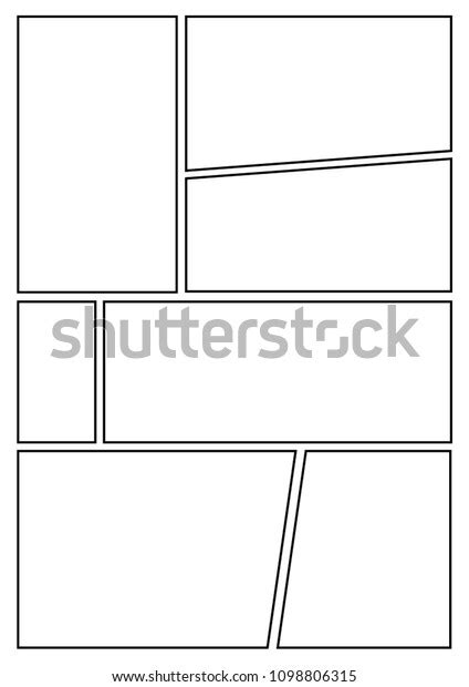 Manga Storyboard Layout Template Rapidly Create Stock Vector Royalty