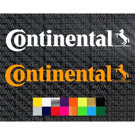 Continental Logo Stickers In Custom Colors And Sizes