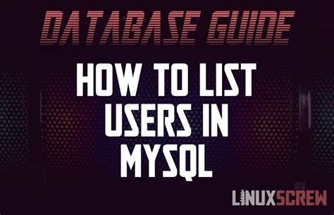 How To List Show Users In Mysql Mariadb