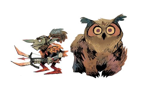 Oc Art Goblin Ranger And Owlbear By Award Winning Board Game