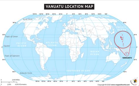 vanuatu located location map  vanuatu