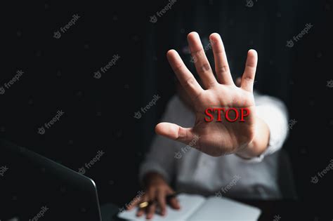 Premium Photo Stop Harassment Violence In Workplace Concept Boss Or