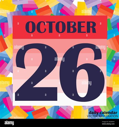 October 26 icon. For planning important day. Banner for holidays and ...